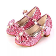 Princess Butterfly Leather Kids Dance Shoes