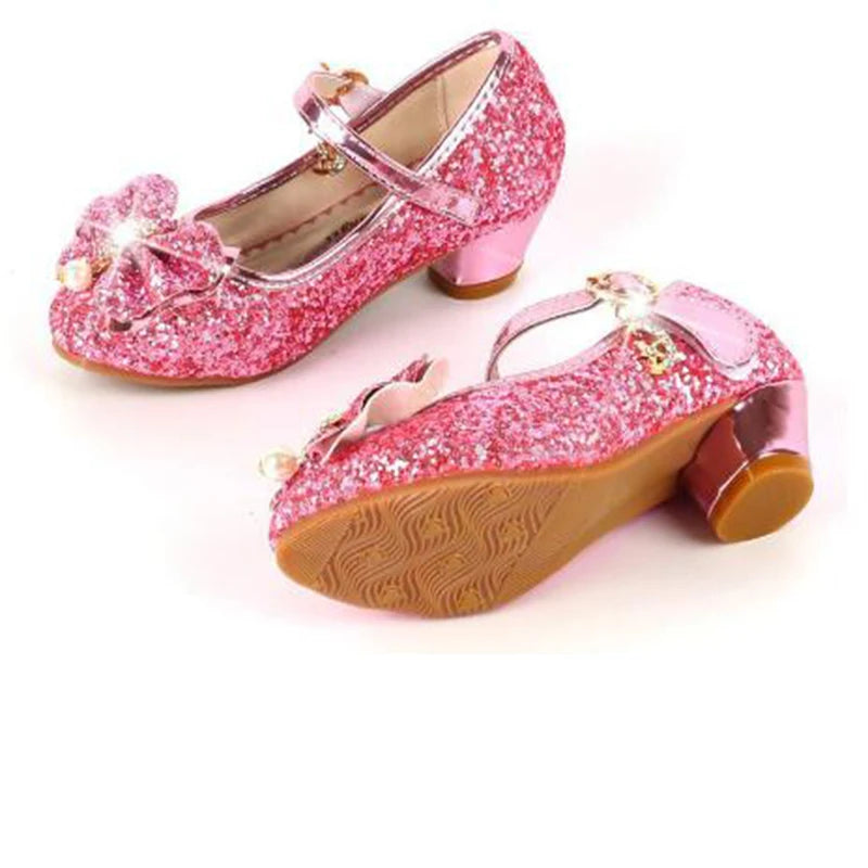 Princess Butterfly Leather Kids Dance Shoes