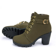 New Lace-Up Women's Pumps Boots