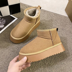 New Winter Women's Short Plush Snow Boots