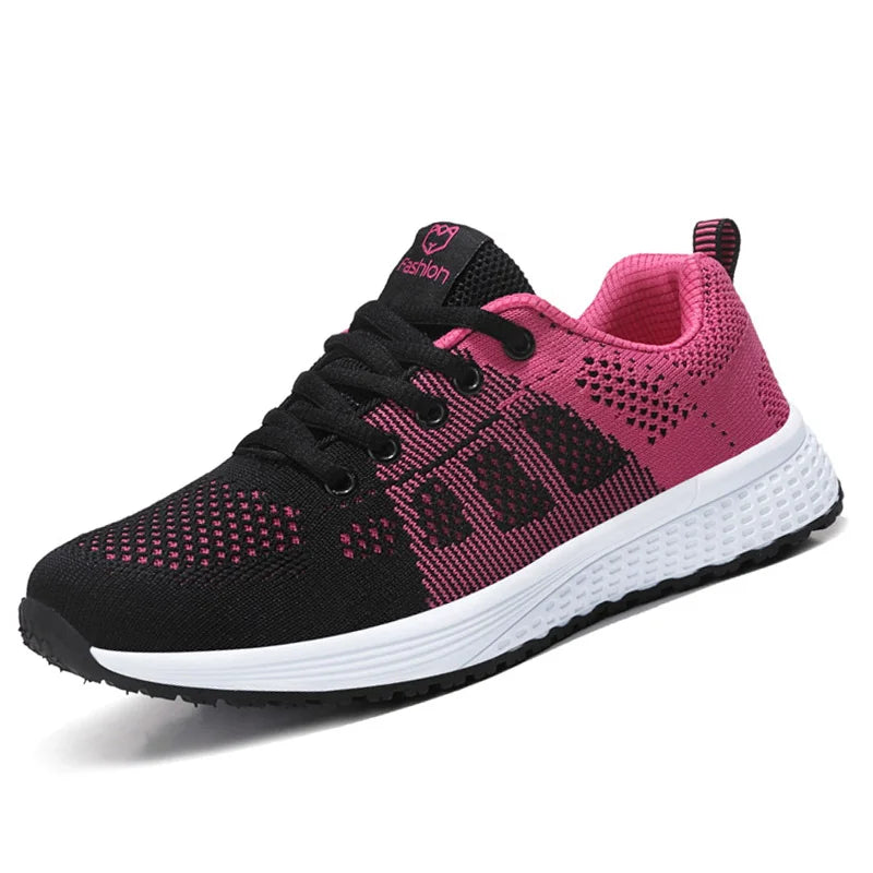 Breathable Lace-Up Mesh Sneakers: Women's Casual Shoes