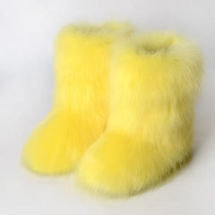 Winter Fuzzy Boots: Women's Fluffy Fur Snow Boots