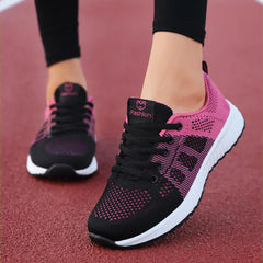 Breathable Lace-Up Mesh Sneakers: Women's Casual Shoes