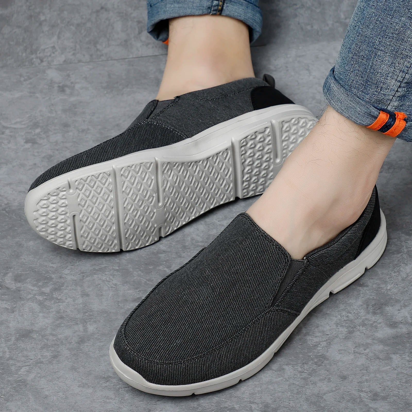 Summer Canvas Slip-On Sneakers for Men